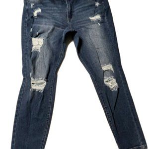 Lane Bryant Jeans Size 18 Distressed Skinny Signature Fit Flex Magic Waistband